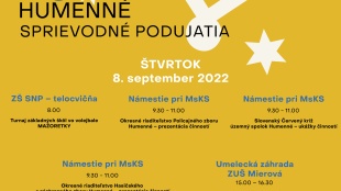Dni mesta Humenné 2022 - sprievodné podujatia (8.9.)