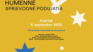 Dni mesta Humenné 2022 - sprievodné podujatia (9.9.)