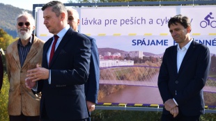 Lávka pre peších a cyklistov - poklepanie základného kameňa