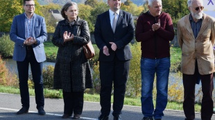 Lávka pre peších a cyklistov - poklepanie základného kameňa