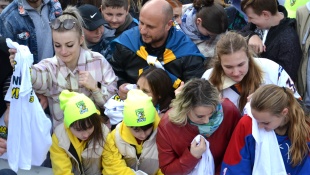 Hokejová oslava na námestí