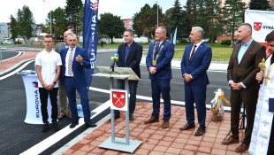 Okružná križovatka v Strážskom (slávnostné otvorenie)