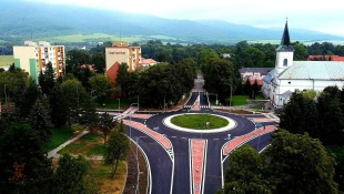 Okružná križovatka v Strážskom (slávnostné otvorenie)