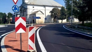 Okružná križovatka v Strážskom (slávnostné otvorenie)