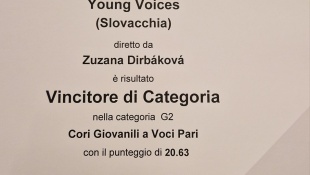 Young Voices na súťaži Voices for Paece (Perugia / Taliansko)