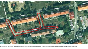 Grafické vyznačenie lokality vnútrobloky Dobrianskeho