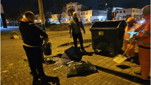 Čistenie mesta po silvestrovskej oslave