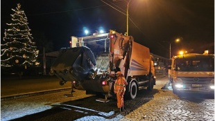 Čistenie mesta po silvestrovskej oslave