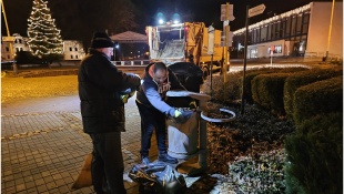 Čistenie mesta po silvestrovskej oslave