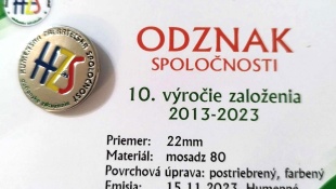 Humenská zberateľská spoločnosť ponúka - odznak