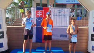 Plavecké M-SR (11 a 12 roční) / bronzový Adam Sabadoš