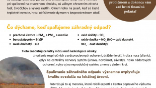 Spaľovanie záhradného odpadu je zakázané!