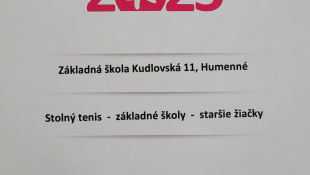Majstrovstvá Slovenska ZŠ v stolnom tenise (dievčatá ZŠ Kudlovská)