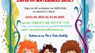 Zápis detí do MŠ 2025/2026