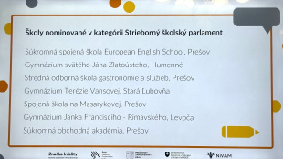 STRIEBRO pre Školský parlament GJZ