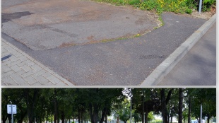 Rekonštrukcia chodníka na Sídlisku I - pred a po