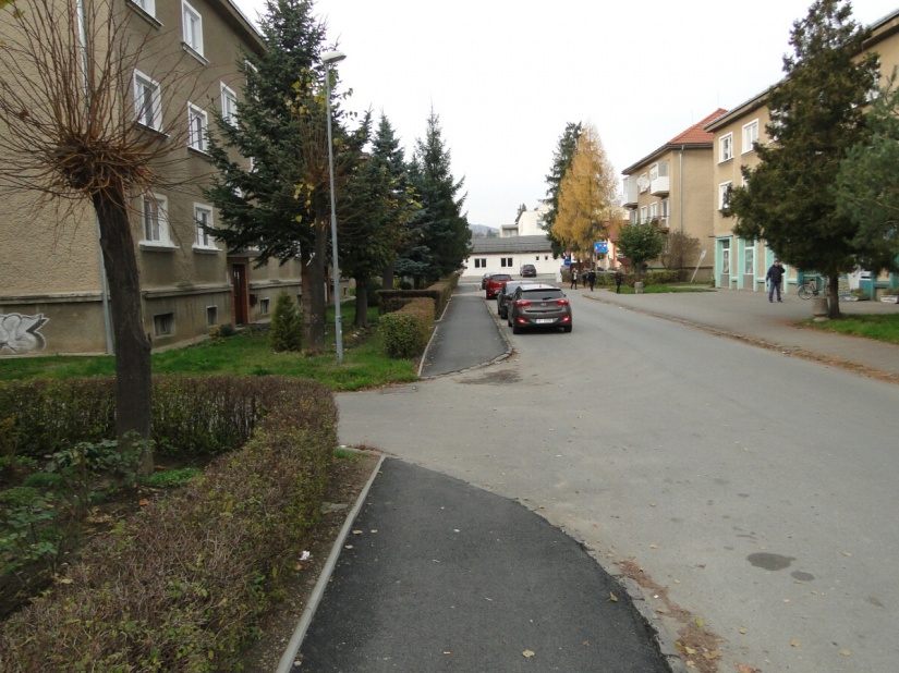 Oprava chodníka na Ulici Krátka - po