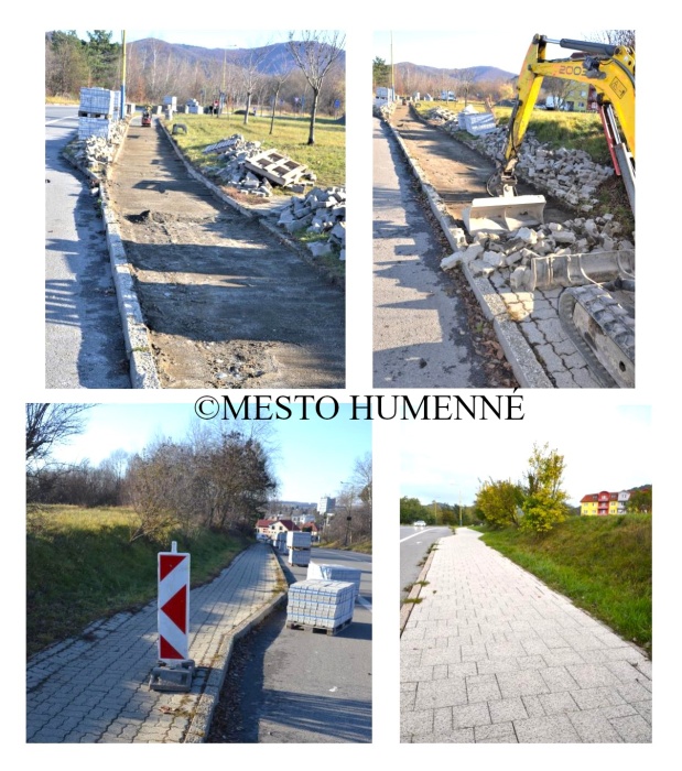 Rekonštrukcia chodníka na Ulici SNP