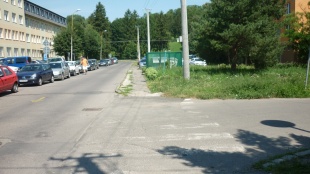 Oprava chodníka na Ulici Nemocničnej - pred
