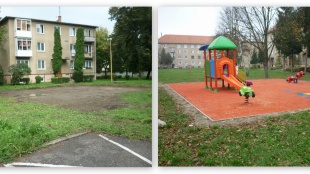 Detské ihrisko na ul. Ševčenkova - pred a po