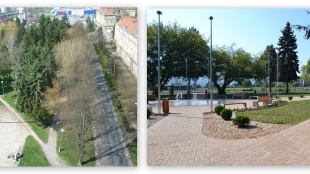 Revitalizácia Parku na Sídlisku I pred Karpatiou - pred a po