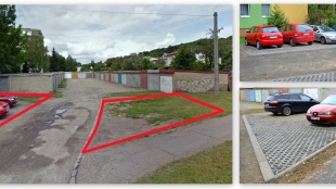 Revitalizácia spevnených plôch na ul. Osloboditeľov - pred a po