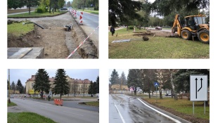 Odbočovací pruh na Komenského ulici