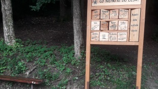 Informačná tabuľa v oddychovej lokalite Hubková